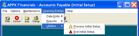 Utilities Pulldown Menu