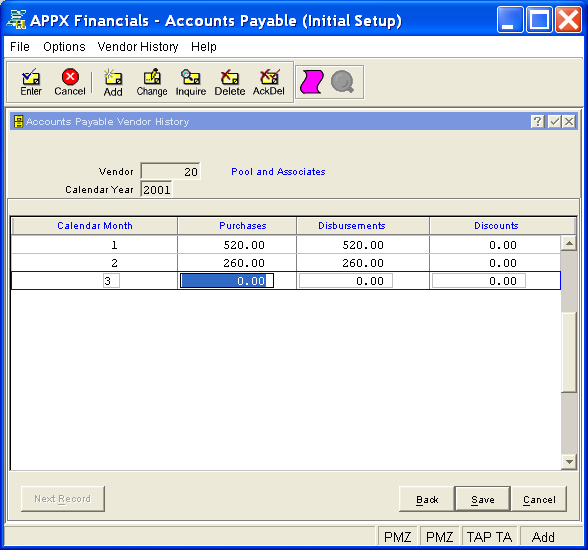 Figure 4-7a. Vendor History Months Overlay