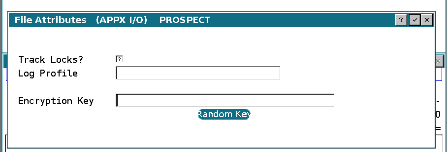 PROSPECT's file key cleared after export. The physical file is still encrypted until the replacement import.