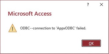 A fresh Access import fails after COUNTRY is selected.