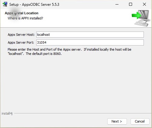 The gateway's backend is the APPX login manager, localhost:31054 in this example.