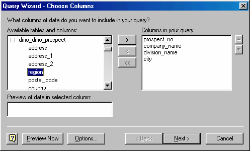 Selecting the APPX® File and Fields To Import
