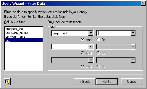 Filtering Import Data