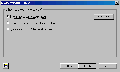 Finishing the Query