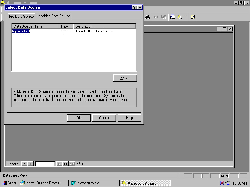 Selecting the Machine Data Source