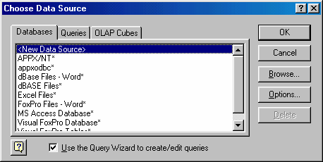 Multiple appx/ODBC Data Sources in Excel