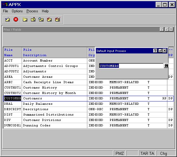 Files Default Input Process Overlay