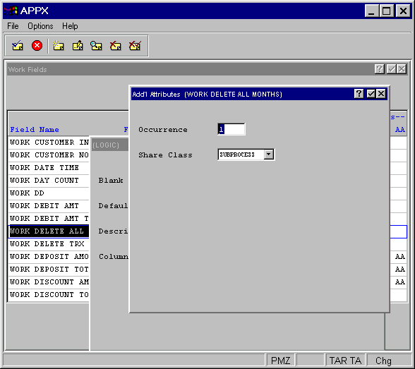 Logic Work Fields Additional Attributes Overlay