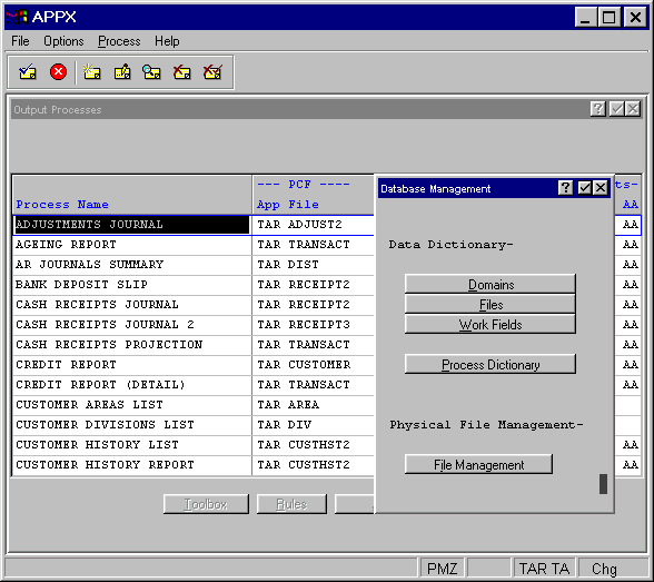 Process Design Database Management Overlay