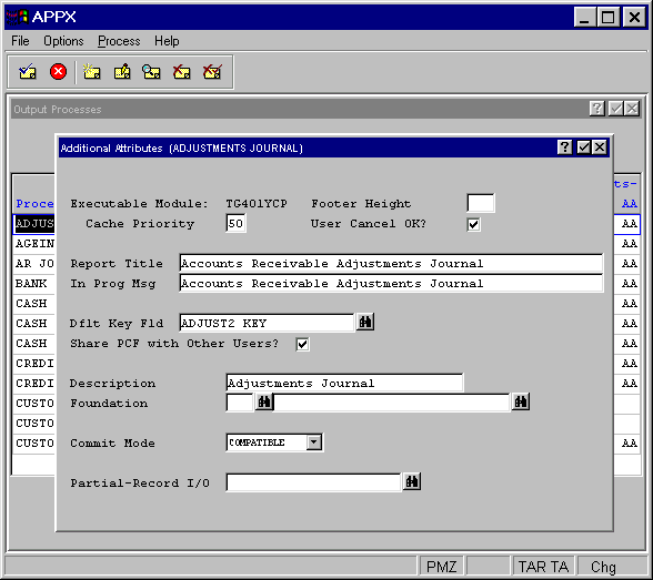 Output Process Additional Attributes Overlay