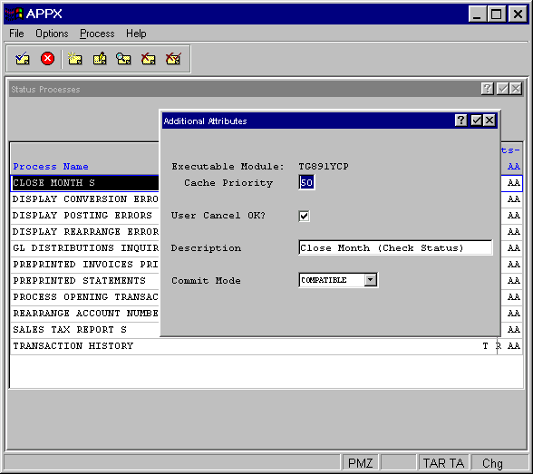 Status Process Additional Attributes Overlay