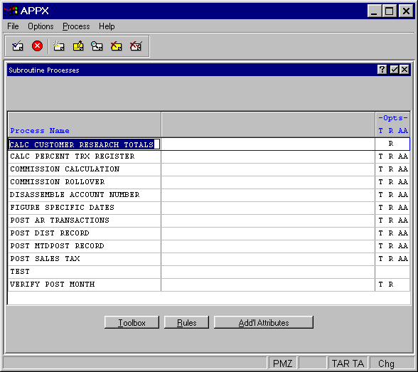 Subroutine Process Screen