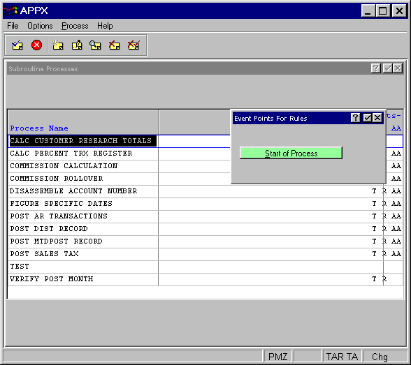 Event Points For Rules Overlay For Subroutine Processes