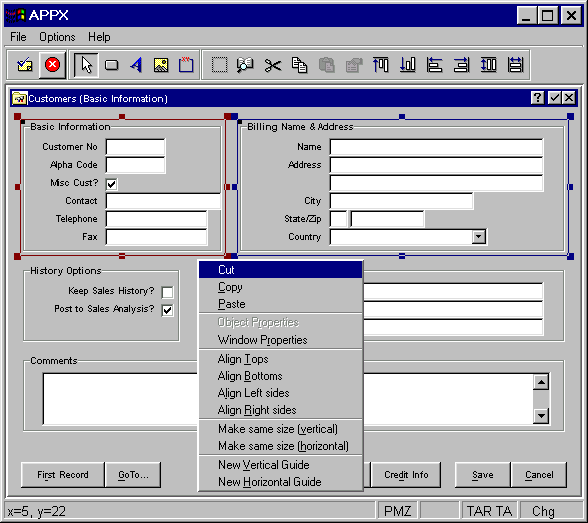 Image Editor's Right-Click Menu