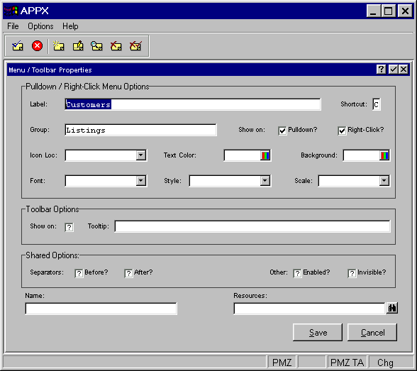 Final Level of a Cascading Pull-Down Menu ( Figure 3-17-6 Option 52)