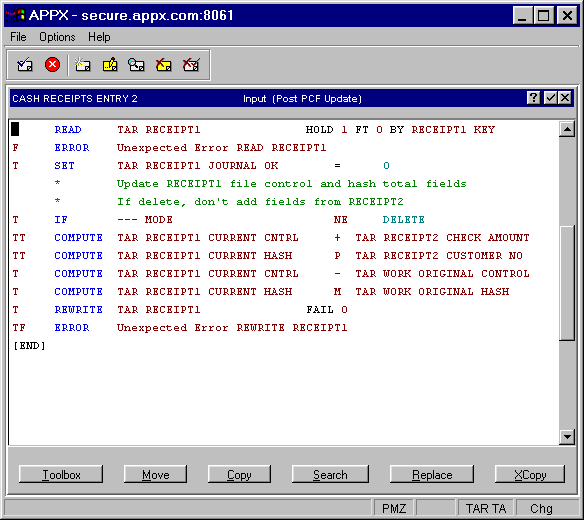 An ILF Editor Screen