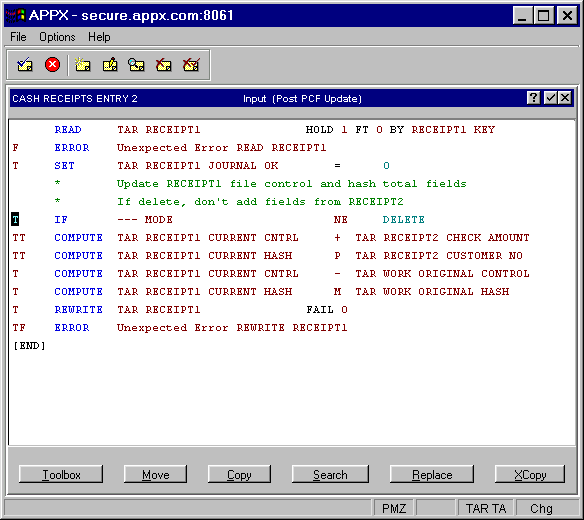The Options in an ILF Editor Screen