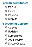Objects or Processes Options