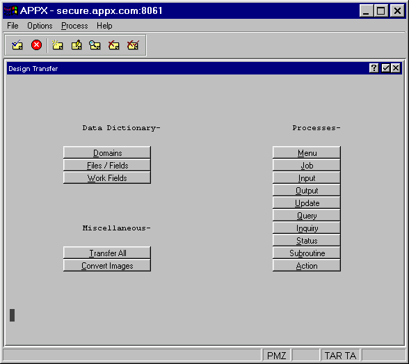Design Transfer Menu