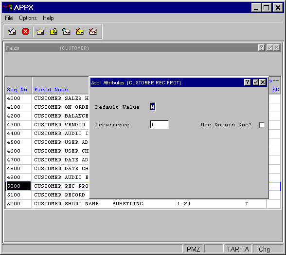 Domain Field Additional Attributes Overlay for Logic Domains
