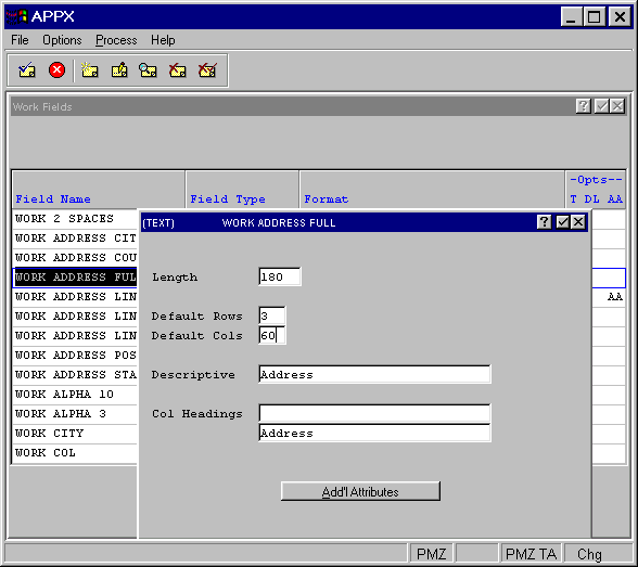Text Work Field Overlay