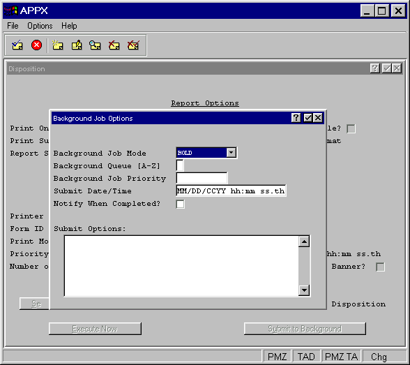 Background Disposition Predefined Process