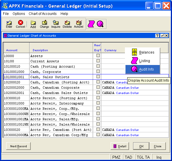 Sample Input Process with Right-Click Popup Box