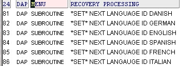 Using Optional Processes to Change The Presentation Language