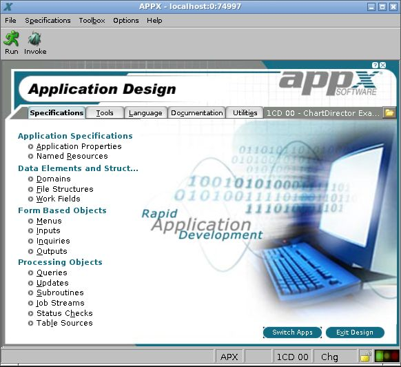 Open Menus in Application Design.