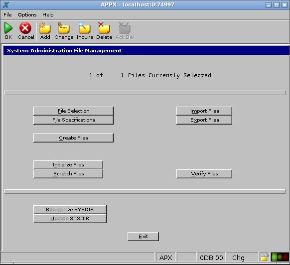 Create the selected 0CD PARAM file through File Management.