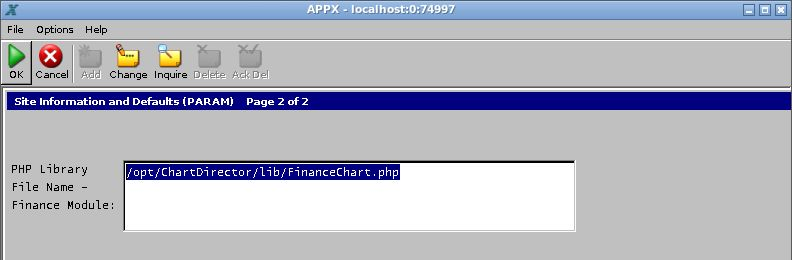 Parameter page 2: the FinanceChart.php filename.