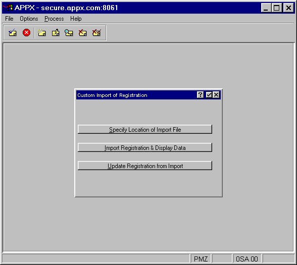 Custom Import Option Overlay