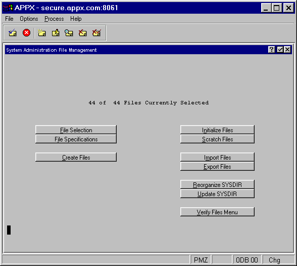 System Administration File Management Menu