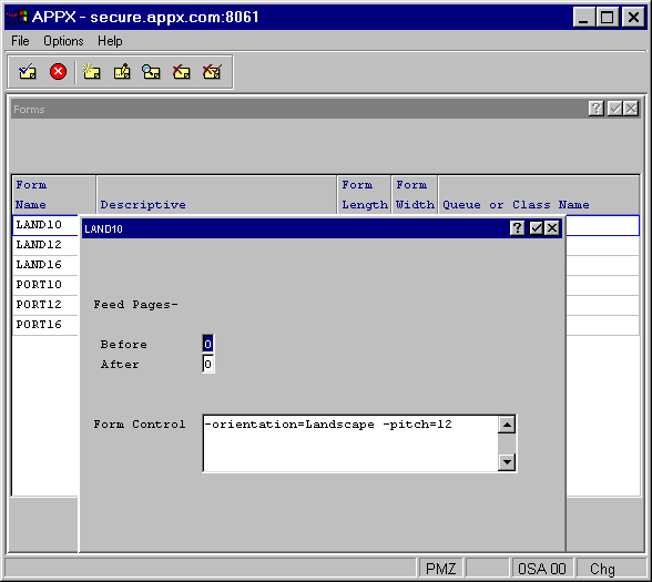 Forms File Maintenance Overlay