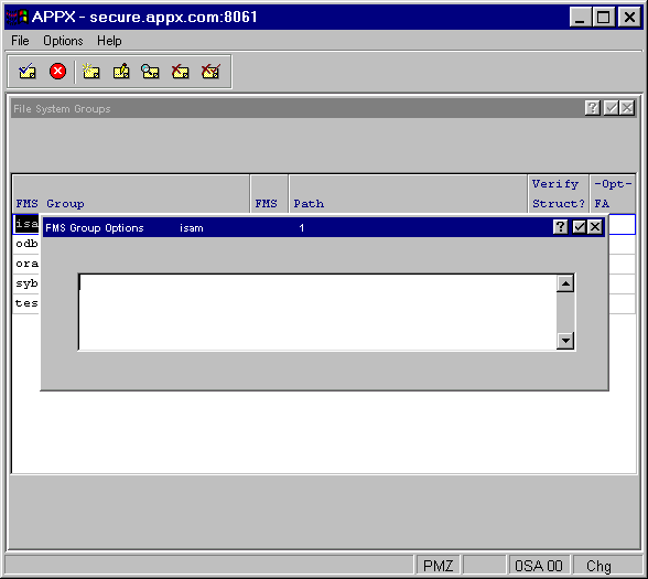FMS Controls Overlay for ISAM (Types 1-3)