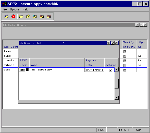 Identities Overlay in File System Groups F/M