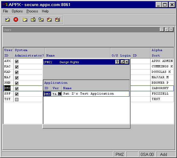 Users Design Rights Overlay