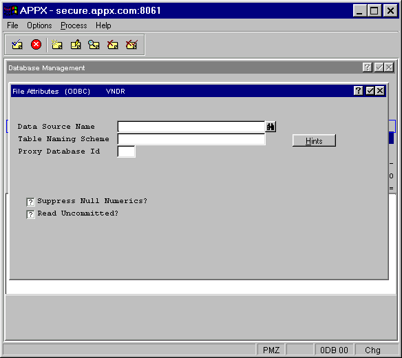 File Attributes Overlay for ODBC (Type 6)