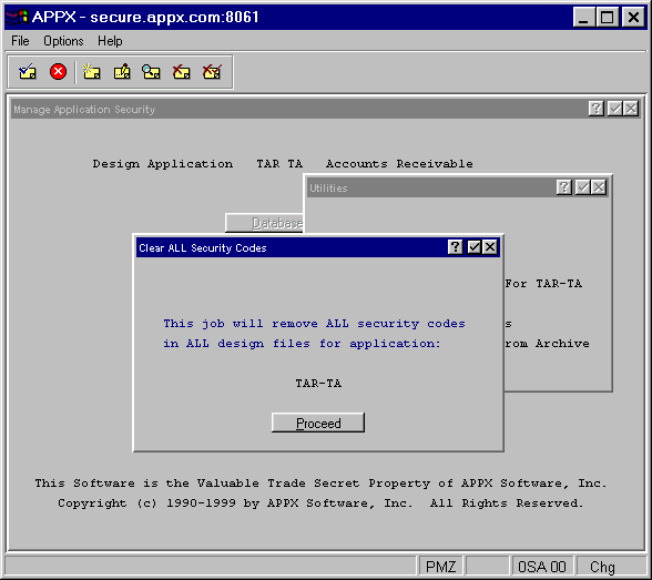 Clear Security Codes Overlay