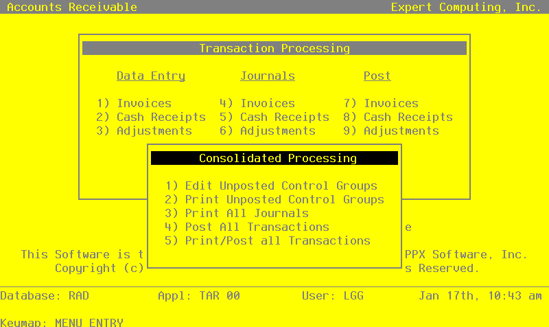 The Accounts Receivable Consolidated Processing Overlay
